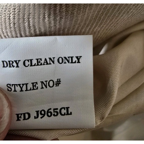 Lena‎ Gabrielle New York Fringe Trim Blazer Jacket Womens Size 6 Beige - Picture 5 of 5